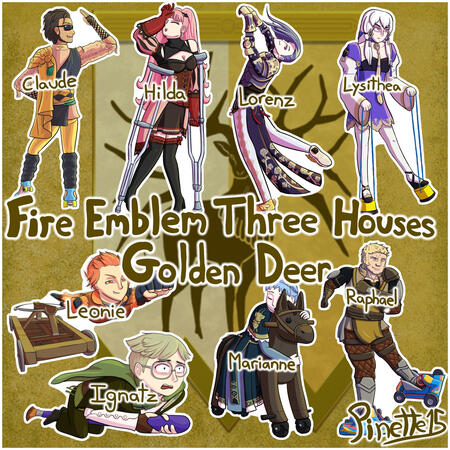 FE3H Golden Deer Stickers